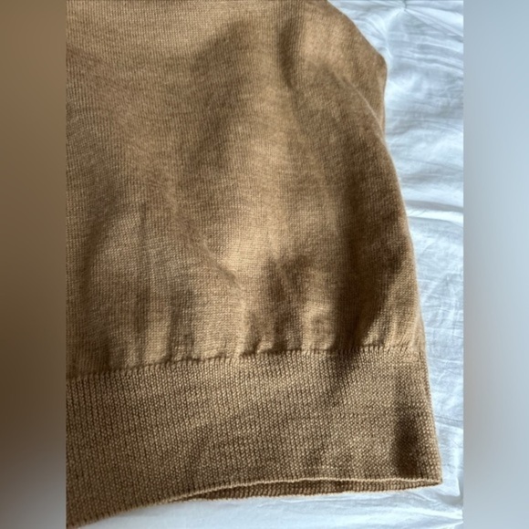 Vintage Belford classic 100% extra fine Merino Wool sweater men’s XL camel brown - Picture 15 of 16